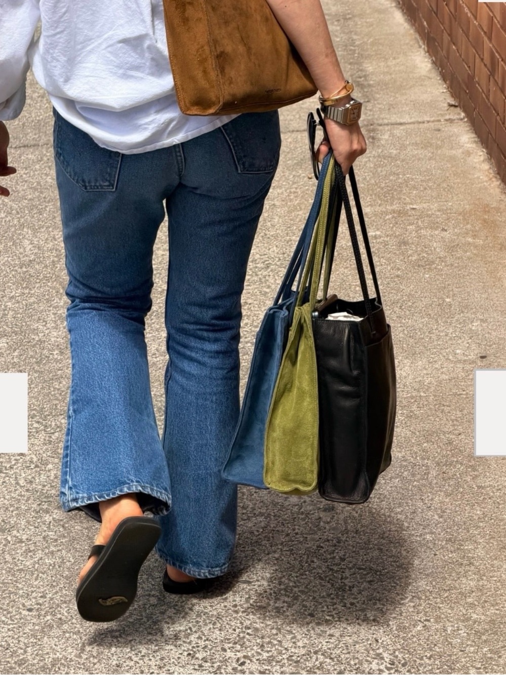 Parker Thatch blue suede magazine tote new nvr worn! Won’t leave up long! - Picture 3 of 8